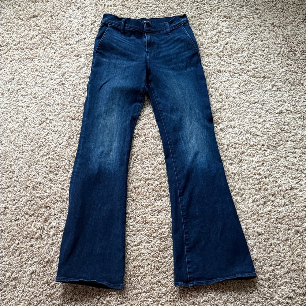 Express Dark Blue Flare Jeans